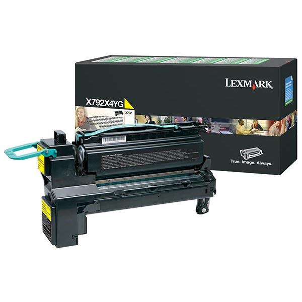 Genuine OEM Lexmark X792X4YG Government Extra High Yield Yellow Return Program Toner (TAA Compliant Verion of X792X1YG) (20000 Page Yield)