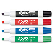 Dry-erase Markers, Chisel Point, Nontoxic, 16/PK, Assorted