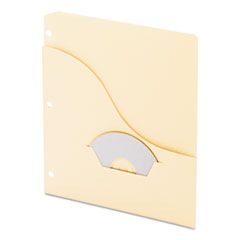 Pocket Project Folders,3HP,CD Holder,15/PK,Assorted