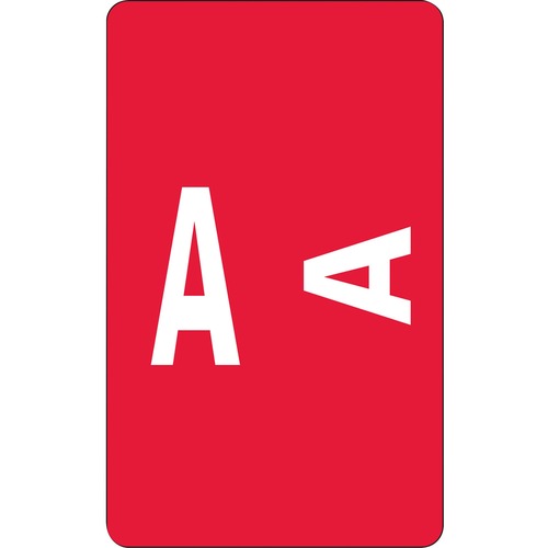 Color Coded Label, "A", 100/PK, Red