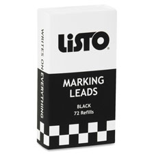 Marking Pencil Refill, For 1620, 72 Sticks/BX, Black