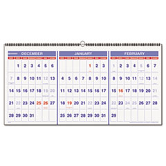 CALENDAR,WALL,HRZNTL,3MTH