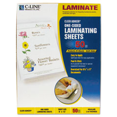 Laminating Sheets, Nonglare Film, 9"x12", 50/BX, Clear