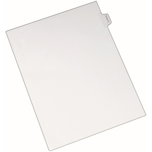 Index Divider, Exhibit 22, Side Tab, 25/PK, White