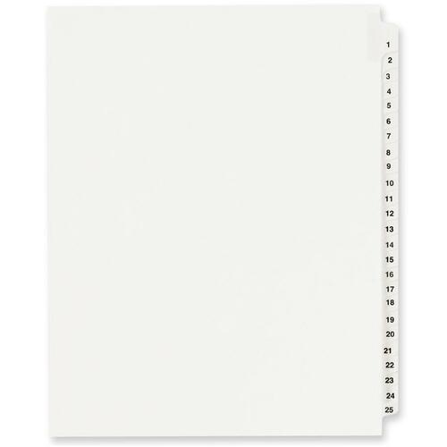 Index Dividers, Exhibit 1-25, Side Tab, 25/ST, WE