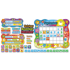 Bulletin Board Set, Star Calendar, 26"x31-1/2", Multi