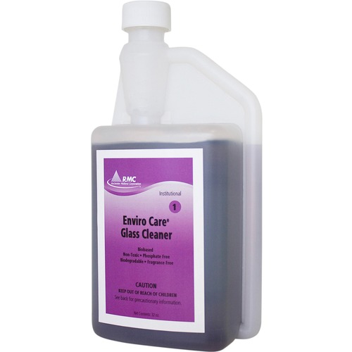 Glass Cleaner, Bio Based, Measuremt System, 32 oz, Purple