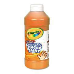 Washable Finger Paint, Non-Toxic, 16oz., 12/BT, Orange