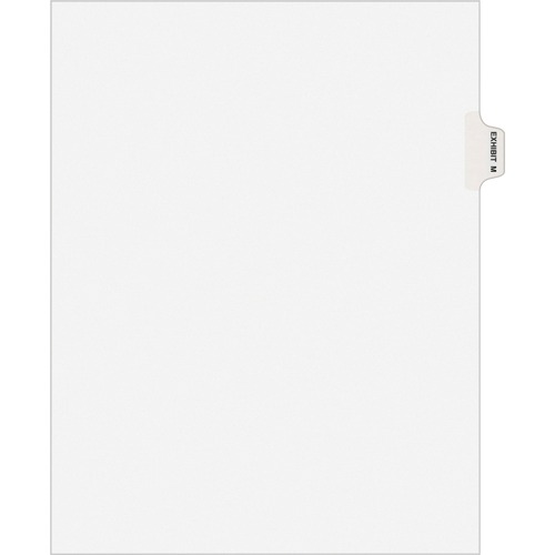 Alphabetical Divider, "M", Side Tab, 8-1/2"x11", WE