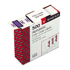 Color Code Labels, "H", 1"x1-1/4", 500/RL, Lavender