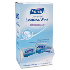 Cottony Sanitizing Wipes, 120 Wipes, 12/BX, White