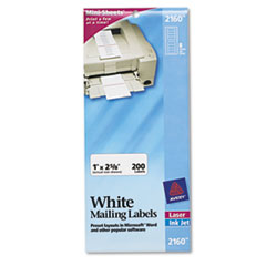LABEL,LSR1X2-5/8WHT,2C/PK