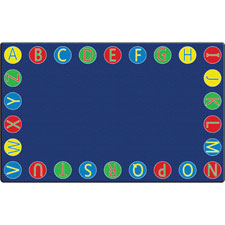 RUG,ALPHABET CIRCLES,6X8'4