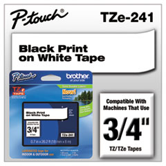 Lettering Tape, 3/4" Size, Black/White