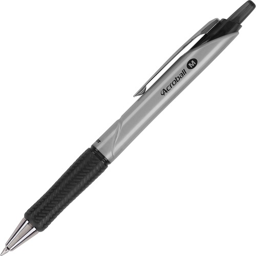 Acroball Pro Pens, Retract, Med Pt, Black Ink