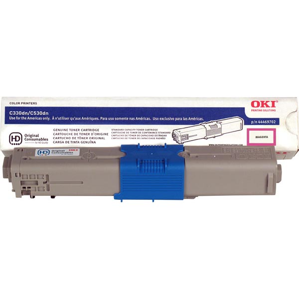 Genuine OEM Okidata 44469702 Magenta Toner Cartridge (3000 page yield)