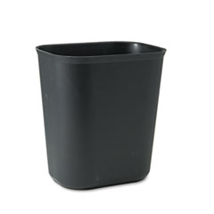 Fire-resistant Wastebasket,14 Qt,8-1/4"x11-1/8"x12-1/4",BK
