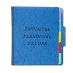 Vert Personnel Folder, 2" Exp, 1/3 Cut 5-Pkt, Ltr, 20pt, BE