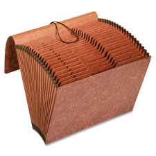 File, 21 Pockets, w/Flap, A-Z, 1/3 Cut Tabs, Legal, Brown