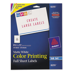 LABEL,IJ COL, 8.5X11,WHT