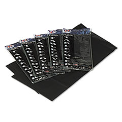 Plastic Table Cover, Rectangular, 54"x108", 6/PK, Black