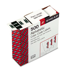 Color Code Labels, "W", 1"x1-1/4", 500/RL, Dark Green