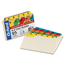 GUIDE,CARD 3X5 A-Z,AST