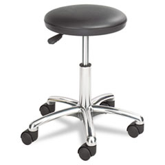 Economy Lab Stool, 18"x18"x16"-21", Black