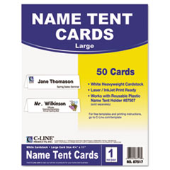 Scored Tent Inserts, 8-1/2"x11", 50/BX, White