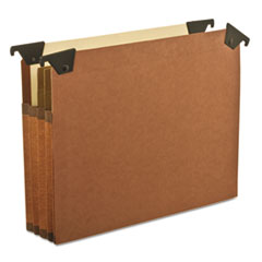 Expanding File, W/Hook, 3-1/2" Exp, Letter, 5/BX, Red Fiber