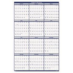 Laminated Wall Calendar, 12 Month, Jan-Dec,18"x24",BEGY