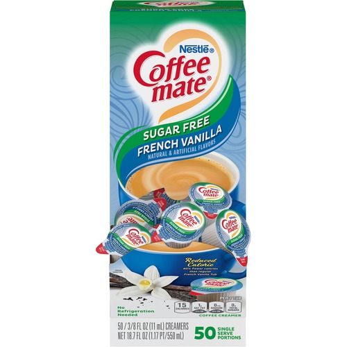 Liquid Creamers,Sugar Free,.38 Oz. Singles,50/BX, Fr Vanilla