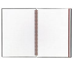 Wirebound Book,Ruled/Perf.,11-5/8"x7-7/8",70Shts,BK/RD