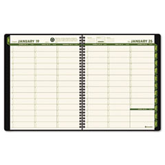 Weekly/Monthly Appt Book,12-Mth Jan-Dec,8-1/4"x10-7/8",BK