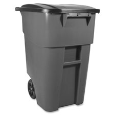 Container,w/Lid,50 Gallon,23-3/8"x28-1/2"x36-1/2",Gray