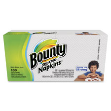 Napkins, 1-Ply, 12-1/10"x12", 100/PK, White
