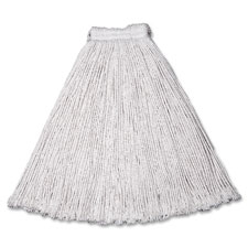 Cut-End Cotton Wet Mop Head, Economy, 24oz, White
