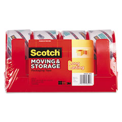 Storage Tape Dispensers,1-7/8"x38.2 Yds., 4 /PK, Clear