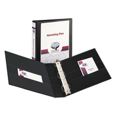 Slant-Ring View Binder, 1-1/2" Capacity, 11"x8-1/2", Black