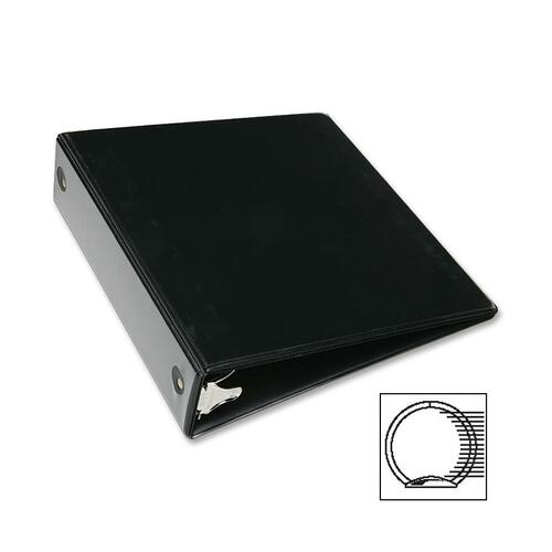 3-Ring Binder, Round Ring, 2" Capacity, Letter-size, Black