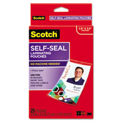 ID Pouches, Clip, Landscape, 2-7/8"x3-7/8", 25/PK, Clear