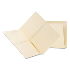 Smead  End Tab Pocket Folder, 2 Pockets, Letter, 25/BX, Manila