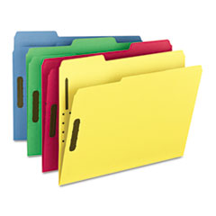 Top-Tab Folders, w/Fasteners, Letter, 50/BX, Assorted