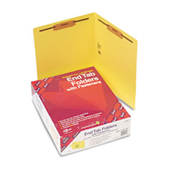 Color Fastener Folder, 3/4" Exp, Letter, 50/BX, Yellow