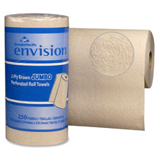 Paper Towels,High Capy,Recycled,Perf,11"x8.8",250 Sht/RL,BR
