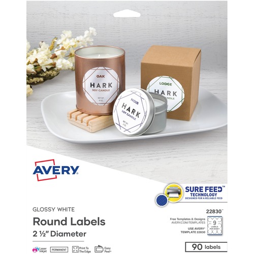 LABEL,RND,2.5" DIA,90,GWH