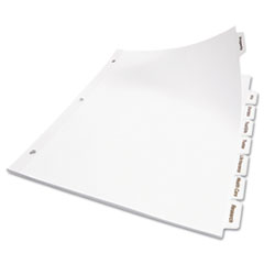 Index Maker, Laser, Punched, 5-Tabs, 50 ST/BX,8-1/2"x11",CL
