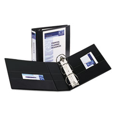 Slant-Ring View Binder, 4" Capacity, 11"x8-1/2", Black