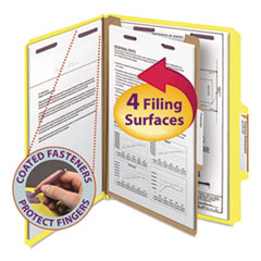 Classification Folders, 1 Dvdr, 2" Exp., Letter, 10/BX, YW