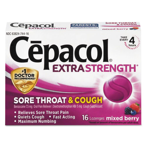 Throat And Cough Lozenges, 16 Loz, Mixed Berry/RD
